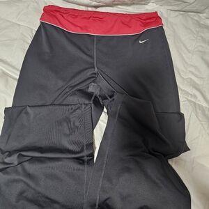 Vintage Nike Black and Red Athletic/Yoga Pants